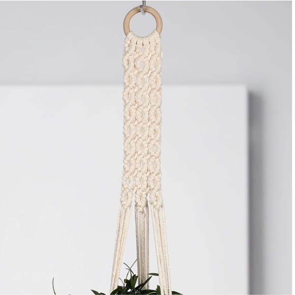 Macrame Boho Cotton Hanging Planter Pot Holder - Picture 4 of 5